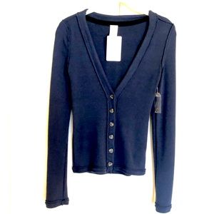 BNWT Free People long sleeve button down sweater
